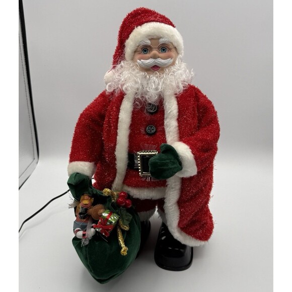 Vtg Avon Fiber Optic Santa Claus 14" Musical Light Up Christmas Figurine Video - Picture 11 of 16